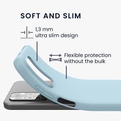 KWmobile Θήκη Σιλικόνης Xiaomi Redmi Note 11 / 11S - Light Blue Matte (57368.58)