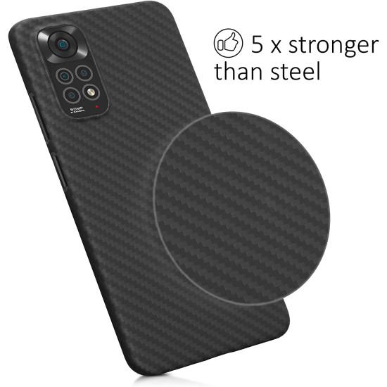 Kalibri Aramid Fiber Body - Σκληρή Θήκη Xiaomi Redmi Note 11 / Note 11S - Black Matte (58262.47)