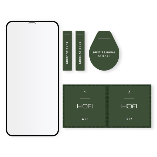 Hofi Premium Pro+ Tempered Glass - Fullface Αντιχαρακτικό Γυαλί Οθόνης - Apple iPhone 12 / 12 Pro - Black (0795787713976)