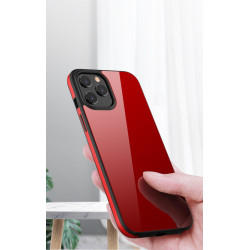 Bodycell Back Glass Aluminium Bumper - Θήκη με Πλάτη από Tempered Glass και Bumper Αλουμινίου - Apple iPhone 12 Pro Max - Red (5206015056611)