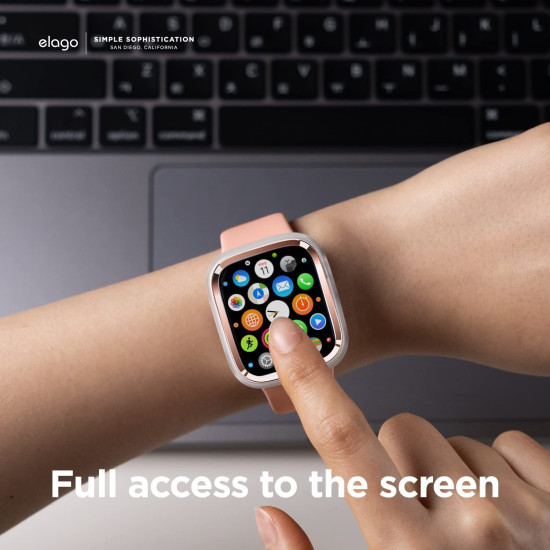 Elago Θήκη Duo Case Apple Watch SE/9/8/7/6/5/4 (45/44mm) - Transparent / Rose Gold (EAW45DUO-TRRGD)