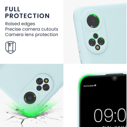KWmobile Θήκη Σιλικόνης Honor X7 με Πλαίσιο Κάμερας - Cool Mint (58420.200)