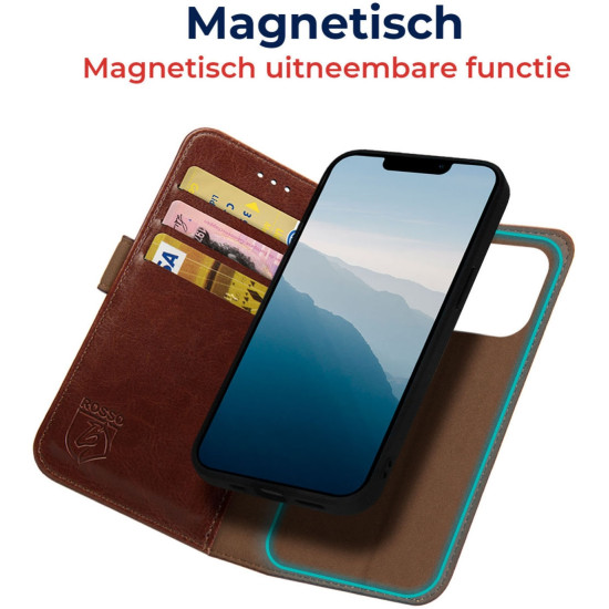Rosso Element 2 in 1 - PU Θήκη Πορτοφόλι Apple iPhone 11 - Brown (8719246324888)