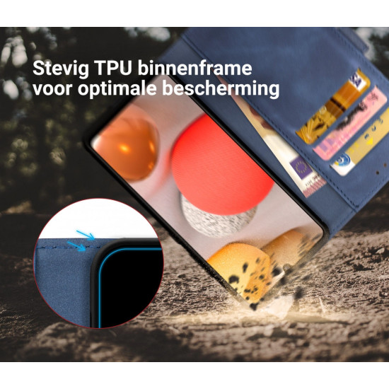 Rosso Element PU Θήκη Πορτοφόλι Samsung Galaxy A42 5G - Blue (8719246274121)