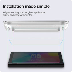 Spigen Tempered Glass GLAS.tR EZ Fit - Αντιχαρακτικό Γυαλί Οθόνης Nintendo Switch Oled - 2 Τεμάχια (AGL03829)