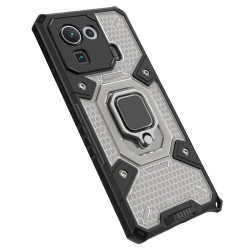 Vivid Honeycomb Armor - Ανθεκτική Θήκη Xiaomi Mi 11 Pro με Μεταλλικό Ring Holder - Black (UNARMORMI11PROBK)