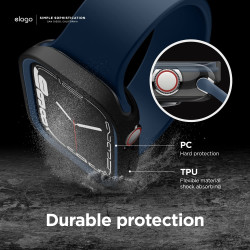 Elago Θήκη Duo Case Apple Watch SE/9/8/7/6/5/4 (41/40mm) - Black / Jean Indigo (EAW41DUO-BKJIN)