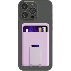 Universal Θήκη KWmobile Card Holder Πορτοφόλι MagSafe από Σιλικόνη για Κάρτες με KickStand - Light Lavender (58791.139)