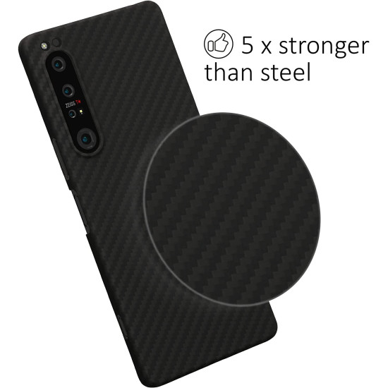 Kalibri Aramid Fiber Body - Σκληρή Θήκη Sony Xperia 1 IV - Black Matte (58839.47)