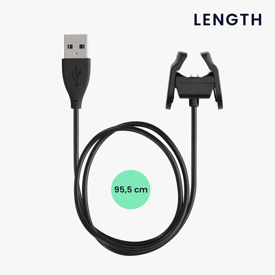 KW Καλώδιο Φόρτισης USB - Xiaomi Mi Band 4 - 95.5cm - Black (58888.01)