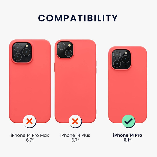 KWmobile Soft Flexible Rubber Cover - Θήκη Σιλικόνης Apple iPhone 14 Pro - Neon Coral (59073.103)