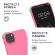 KWmobile Matte Θήκη Σιλικόνης με Λουράκι Λαιμού Apple iPhone 14 Plus - Neon Pink (59117.77)