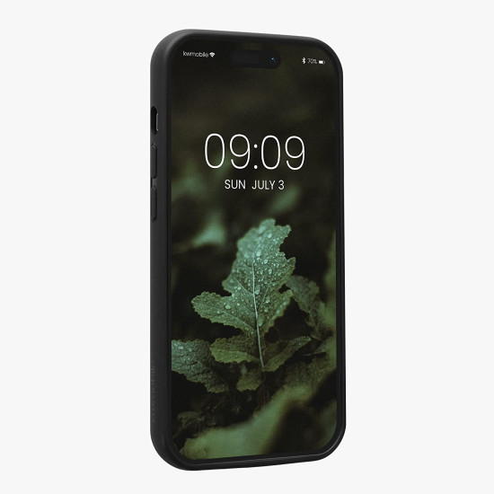 KWmobile Σκληρή Ξύλινη Θήκη με TPU Bumper - Apple iPhone 14 Pro - Dark Brown / Walnut (59122.18)