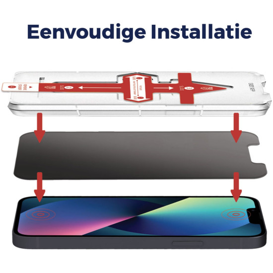 Rosso Privacy Tempered Glass - Αντιχαρακτικό Γυαλί Προστασίας Απορρήτου Οθόνης Apple iPhone 13 / 13 Pro (8719246355677)