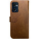Rosso Element PU Θήκη Πορτοφόλι Oppo Find X5 Lite - Brown (8719246358401)