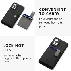 Kalibri 2 in 1 Σκληρή Θήκη - Πορτοφόλι με TPU Bumper και Αποσπώμενη Θήκη για Κάρτες - Xiaomi Redmi Note 11 Pro Plus 5G - Black / Light Grey (59169.01)