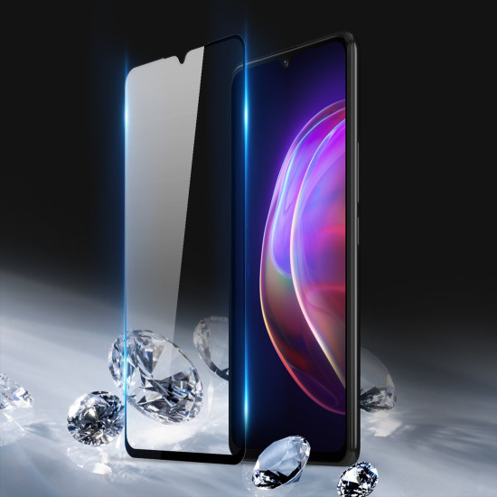 DuxDucis Tempered Glass - FullFace Αντιχαρακτικό Προστατευτικό Γυαλί Οθόνης Vivo V21 - Black (6934913048368)