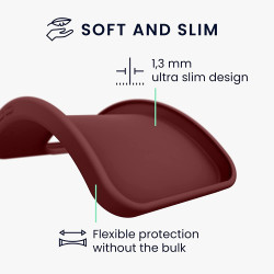 KWmobile Θήκη Σιλικόνης Motorola Moto G42 - Bordeaux Violet (59182.187)