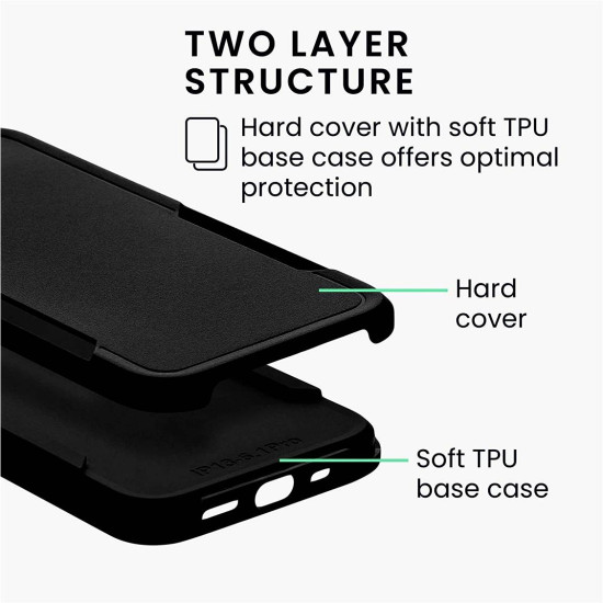 KWmobile Shockproof Hybrid - Σκληρή Θήκη με TPU Apple iPhone 13 Pro - Black (59199.01)
