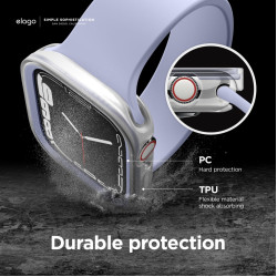 Elago Θήκη Duo Case Apple Watch SE/9/8/7/6/5/4 (45/44mm) - Transparent / Purple (EAW45DUO-TRPU)