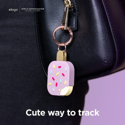 Elago Ice Cream Case - Θήκη / Μπρελόκ Premium Σιλικόνης για Apple AirTag 2 / 1 - Lavender (EATICE-LV)