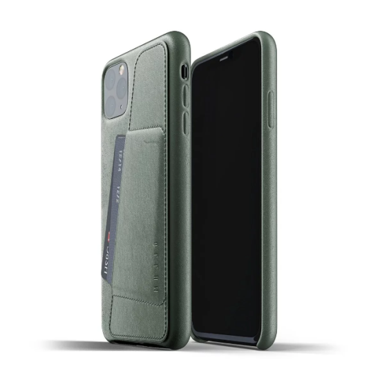 MUJJO Full Leather Wallet Case - Δερμάτινη Θήκη-Πορτοφόλι Apple iPhone 11 Pro Max - Slate Green (MUJJO-CL-004-SG)