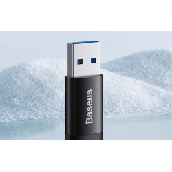 Baseus Ingenuity Series Mini OTG Adaptor - Αντάπτορας USB-A (male) σε Type-C (female) - Black (ZJJQ000101)