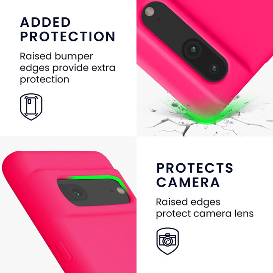 KWmobile Soft Flexible Rubber Cover - Θήκη Σιλικόνης Google Pixel 7 - Neon Pink (59451.77)