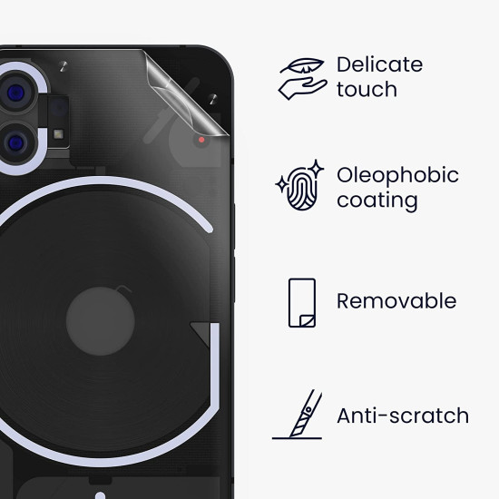 KWmobile Protective Film Back Side - Μεμβράνη Προστασίας Πλάτης Nothing Phone 1 - 3 Τεμάχια (59502.5)