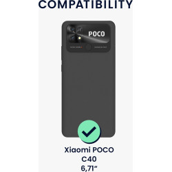 KWmobile Matte Θήκη Σιλικόνης με Λουράκι Λαιμού Xiaomi Poco C40 - Mother Of Pearl (59619.154)