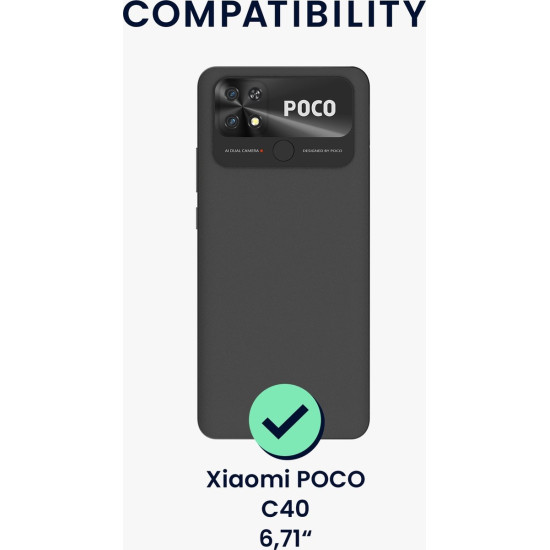 KWmobile Matte Θήκη Σιλικόνης με Λουράκι Λαιμού Xiaomi Poco C40 - Mother Of Pearl (59619.154)