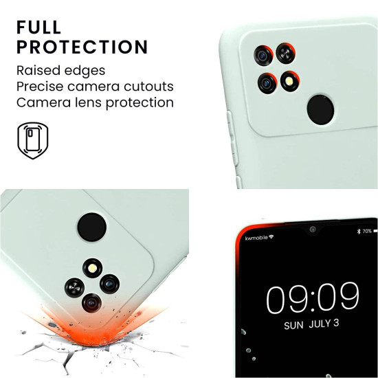 KWmobile Θήκη Σιλικόνης Xiaomi Poco C40 με Πλαίσιο Κάμερας - Cool Mint (59620.200)
