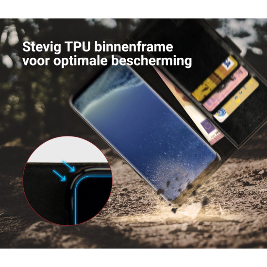 Rosso Element PU Θήκη Πορτοφόλι Samsung Galaxy S8 - Black (8719246116162)