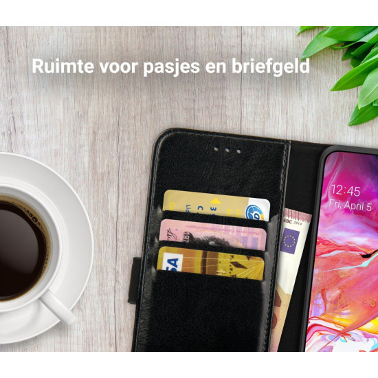 Rosso Element PU Θήκη Πορτοφόλι Samsung Galaxy A70 - Black (8719246184727)