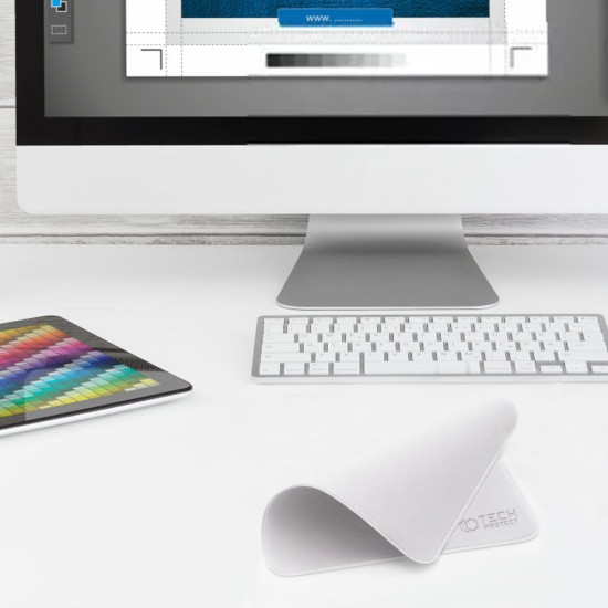 Tech-Protect Polishing Cloth - Πανάκι Καθαρισμού / Γυαλίσματος Οθόνης με Μικροΐνες - 16 x 16 cm - 2 Τεμάχια - Grey (9589046925689)