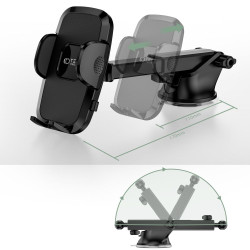 Tech-Protect V3 Universal Dashboard & Windshield Car Mout - Ρυθμιζόμενη Βάση Στήριξης Κινητών / Smartphone 4.7" - 6.9" με Βεντούζα για Ταμπλό / Παρμπρίζ Αυτοκινήτων - Black (9589046926778)