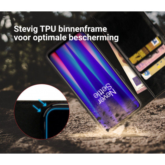 Rosso Element PU Θήκη Πορτοφόλι OnePlus Nord CE 2 5G - Black (8719246353581)