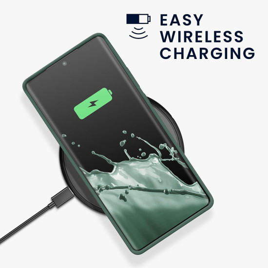 KWmobile Soft Flexible Rubber Cover - Θήκη Σιλικόνης Motorola Edge 30 Ultra - Forest Green (60071.166)