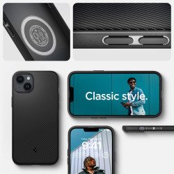 Spigen Mag Armor MagFit - Θήκη Σιλικόνης MagSafe Apple iPhone 14 - Matte Black (ACS05065)