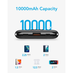 Veger PowerBank S11 με Ψηφιακή Οθόνη LED - Φορητή Μπαταρία Φόρτισης με 1 x USB-Α / 1 x Type-C - 10000mAh - 20W - Black (VP1140)
