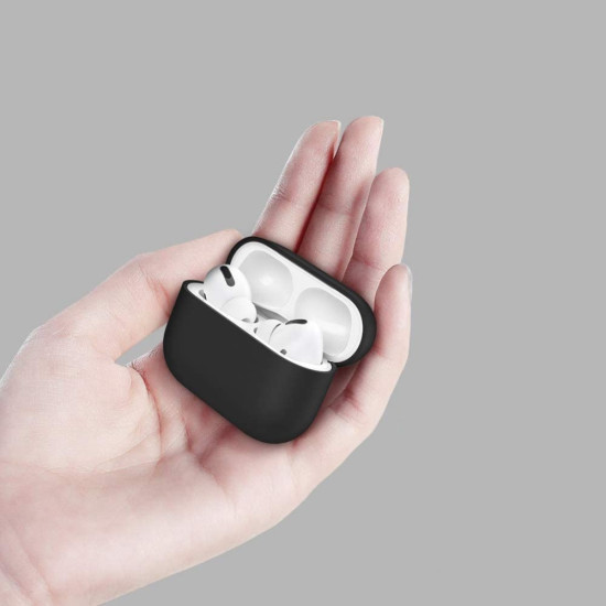 Tech-Protect Θήκη Σιλικόνης Icon - Apple AirPods Pro 1st Gen - Black (9490713927427)