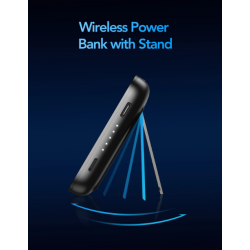 Veger MagOn Kick Tiny Magnetic Wireless PowerBank με 1 x Type-C- 20W - 5000mAh / Βάση Ασύρματης Φόρτισης MagSafe 15W - Black (V0553P)