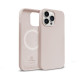 Crong Color Magnetic Θήκη MagSafe Premium Σιλικόνης Apple iPhone 14 Pro - Pink Sand (CRG-COLRM-IP1461P-PNK)