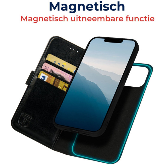 Rosso Element 2 in 1 - PU Θήκη Πορτοφόλι Apple iPhone 14 - Black (8719246369520)