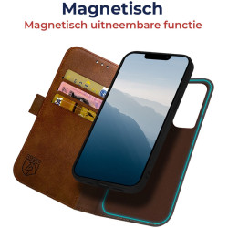Rosso Element 2 in 1 - PU Θήκη Πορτοφόλι Apple iPhone 14 - Brown (8719246369537)