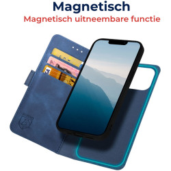Rosso Element 2 in 1 - PU Θήκη Πορτοφόλι Apple iPhone 14 - Blue (8719246369544)