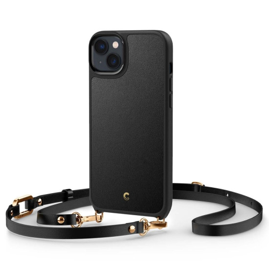 Spigen Cyrill Classic Charm Mag - Θήκη MagSafe με Ρυθμιζόμενο Λουράκι Λαιμού / Χειρός Apple iPhone 14 - Black (ACS05492)