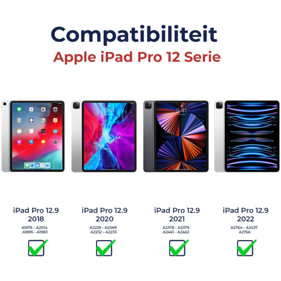 Rosso Element PU Θήκη Apple iPad Pro 12.9" 2022 / 2021 / 2020 / 2018 με Υποδοχή Apple Pencil - Brown (8719246366406)