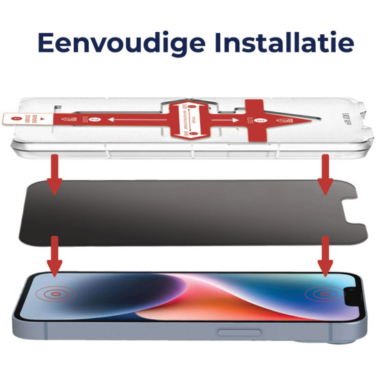 Rosso Privacy Tempered Glass - Αντιχαρακτικό Γυαλί Προστασίας Απορρήτου Οθόνης Apple iPhone 14 (8719246372223)