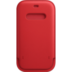 Official Apple Leather Sleeve - Δερμάτινη Θήκη - Πορτοφόλι με MagSafe και Λουράκι Χειρός - Apple iPhone 12 / 12 Pro - Scarlet (MHYE3ZM/A)